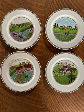Villeroy & Boch | Naïf Pattern Set of 4 Bread & Butter Plates